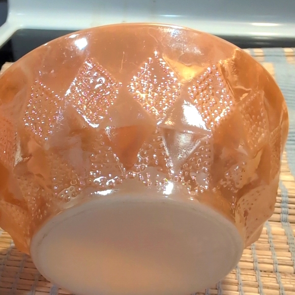 anchor hocking fire king peach luster 5 Inch bowl - Picture 5 of 8